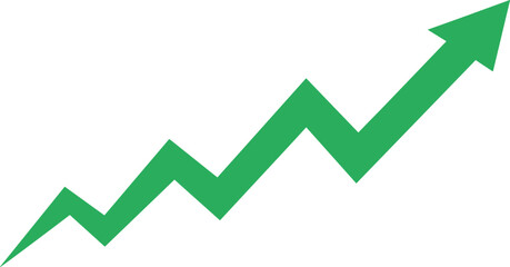 green arrow graph stock market growth up trend concept of business growth stock market profit