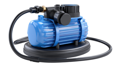 Air pump with rubber base background isolated on a Transparent background, PNG file.