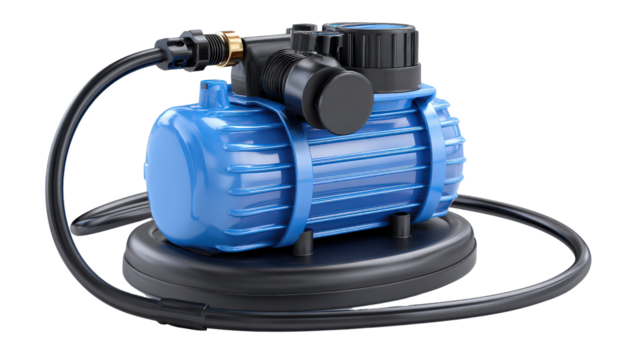 Air pump with rubber base background isolated on a Transparent background, PNG file.