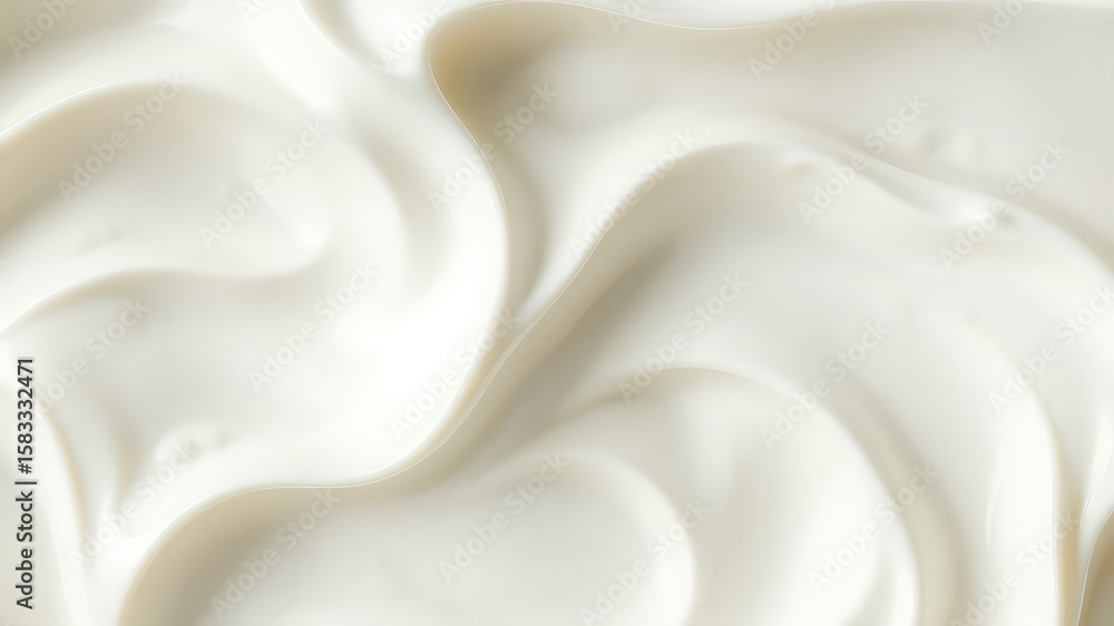 Aufkleber abstract creamy white texture with gentle swirls and smooth gradients creating a delicate and elegan