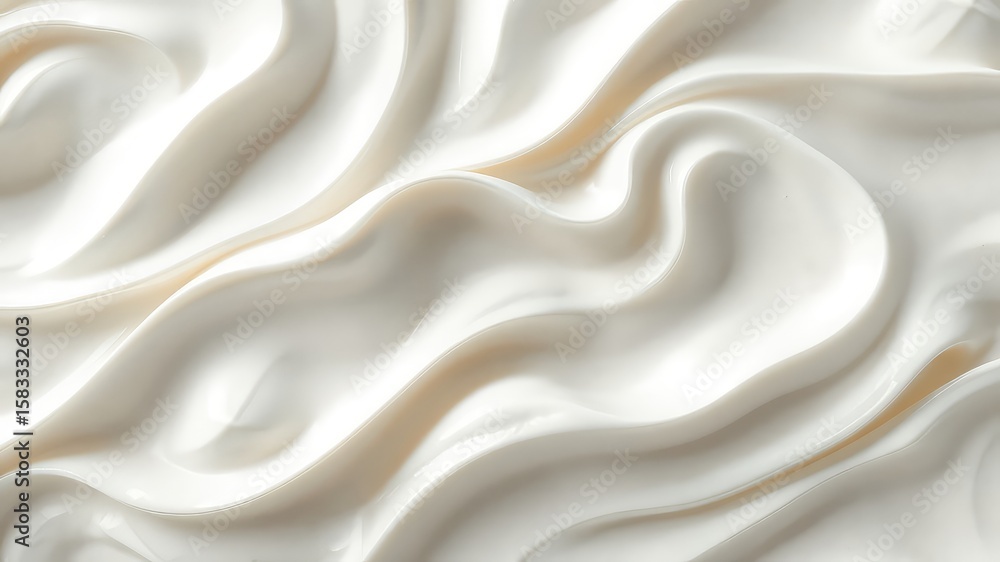 Aufkleber abstract white creamy texture background with gentle flowing curves and soft highlights creating a s