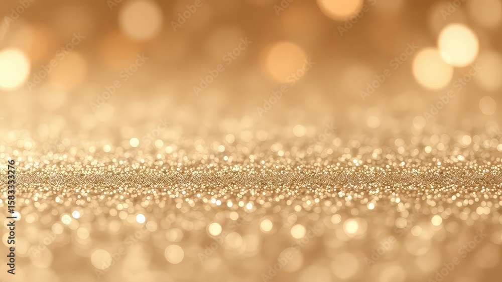 Poster radiant golden shimmering surface with sparkling light, creating a luxurious and festive atmosphere 
