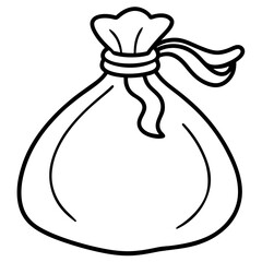 Christmas Sack Outline Vector Design