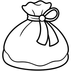 Christmas Sack Outline Vector Design