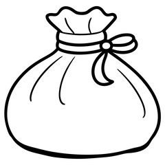 Christmas Sack Outline Vector Design