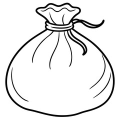 Christmas Sack Outline Vector Design