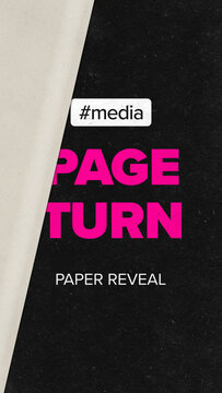 Page Turn Paper Media Title Reveal
