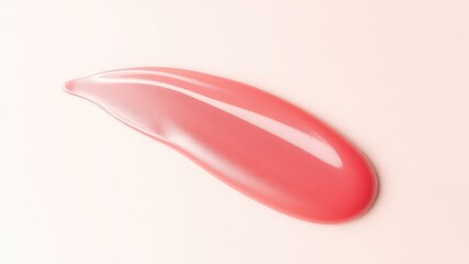 Lip Gloss Smear in a Lovely Coral Shade, Perfect for Cosmetics Packaging and Advertising Projects