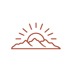 Obraz premium hand drawn vector illustration of the sun rise