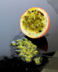 Isolated passion fruit. Passion fruits with clipping path