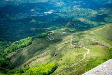 view from the top after a trip with the train de la rhune in spain