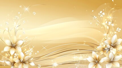 Gold floral background