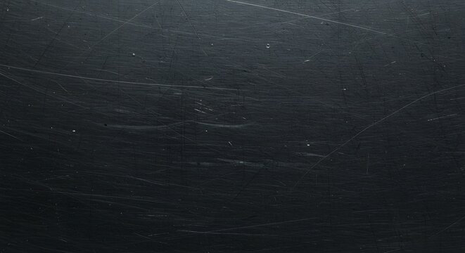 Close-up of a dark, scratched chalkboard surface with visible chalk residue and subtle texture.