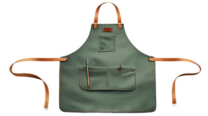 Apron with padded straps background isolated on a Transparent background, PNG file.