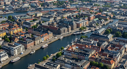 Naklejka premium aerial view of barcelona spain