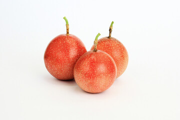 Isolated passion fruit. Passion fruits with clipping path