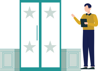 The boy is complimenting the wardrobe.