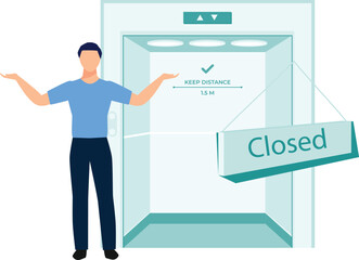 The boy is urging to stay away.