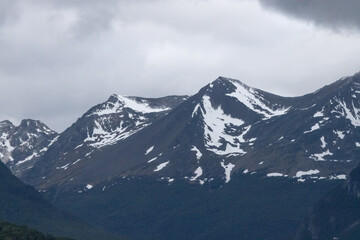 Mountains with snow in Patagonia