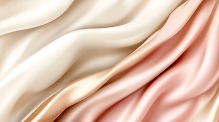 Smooth, flowing fabrics in muted pastel colors