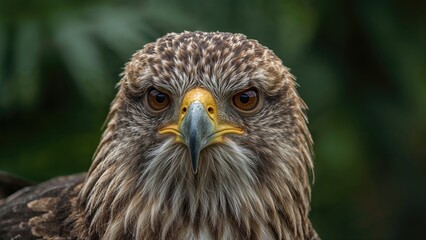 Obraz premium Portrait of a wedge-tailed eagle in a protected wildlife area
