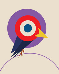 Vector Bird: Elegant Feathered Friend – Modern Minimalist. Design. Bird vector. Avian illustration. Digital bird art. Nature vector