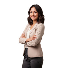 smiling confident professional isolated on transparent background