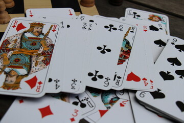 chess pieces on the table