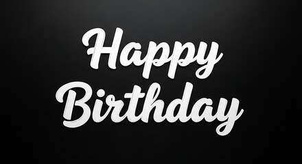 Obraz premium Happy birthday wishes on a blackboard, a symbol of new beginnings and success in business