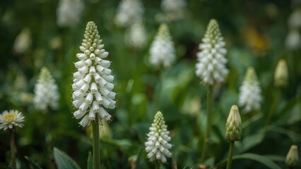 Detailed shot of Eremurus plant with soft focus