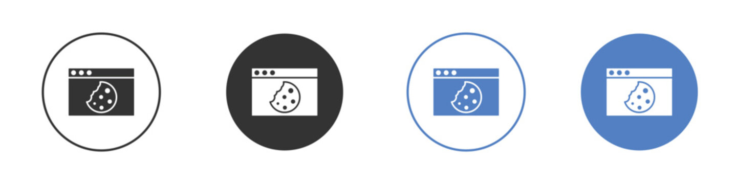 web Cookies icon. Simple illustration. black silhouette pack.