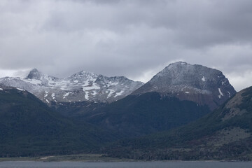 Mountains with snow in Patagonia