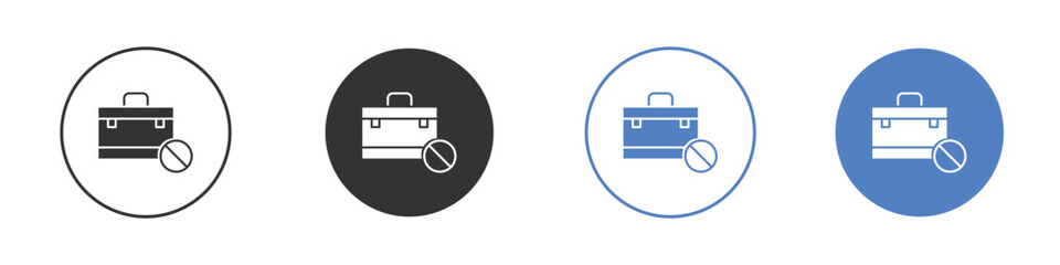 Unemployment icon. Simple illustration. black silhouette pack.