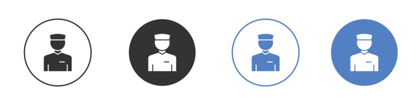 Valet icon. Simple illustration. black silhouette pack.