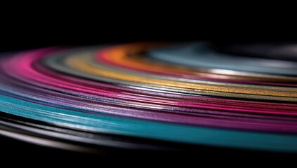 Colorful concentric rings, vibrant