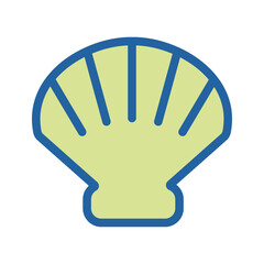 シンプルな貝のアイコン（カラー）