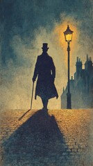 A man with hat walking on the path