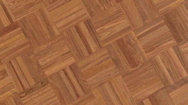 Classic square parquet floor texture wrapped on spherical shape.