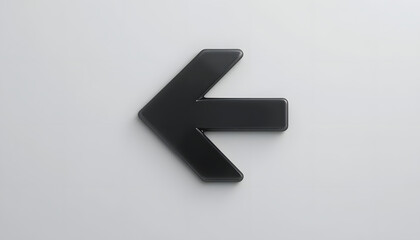 Flat black arrow icon on a white background. Simple and modern design, ideal for navigation symbols, infographics, and user interface elements. 