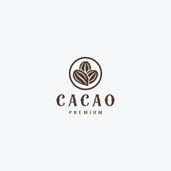 Cacao logo icon design template flat vector
