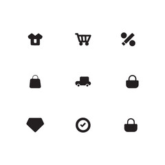Minimalist Black and White shop Icons Pack