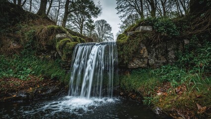 Obraz premium Little flowing waterfall