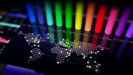 Dynamic data visuals for business info graphics, animated charts, and data-driven insights for a...