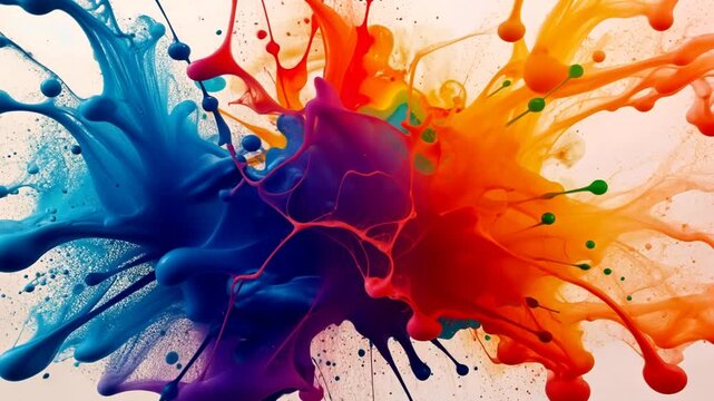 colorful paint splashes