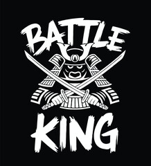 Battle King T-Shirt Design – Bold Warrior Graphic for Gamers, Fighters, and Alpha Style Streetwear