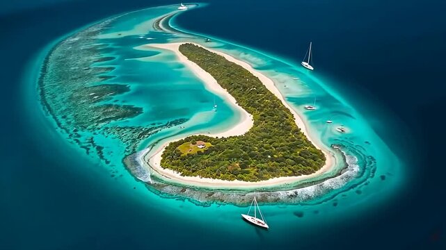 aerial view of the sea
