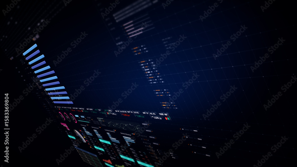 Aufkleber dynamic data visuals for business info graphics, animated charts, and data-driven insights for a bus