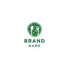 Fresh food restaurant logo icon design template flat vector