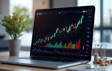 business finance currency crypto technology chart candlestick graph analysis investment trade stock market and exchange growth opportunities
