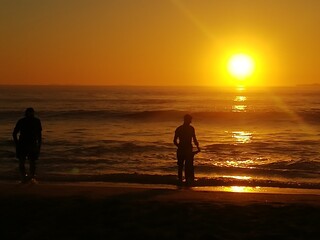 sunset on the beach